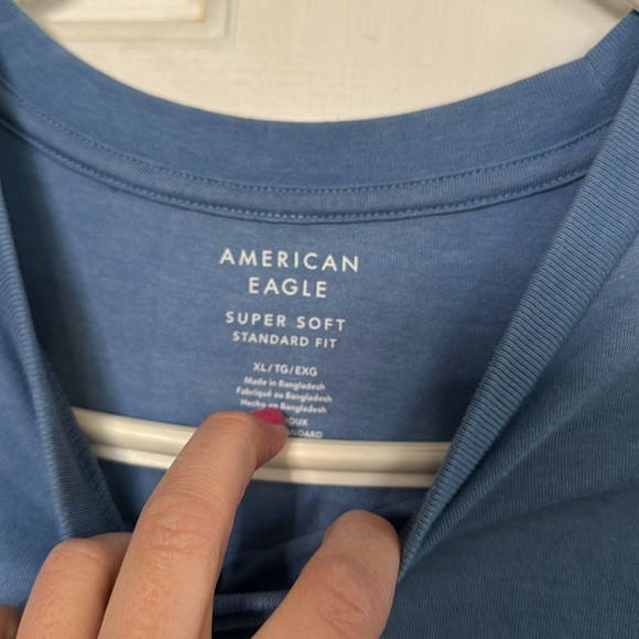 American Eagle Light Blue super soft men’s tshirt size XL - Picture 3 of 3